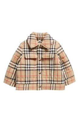 burberry Check Quilted Jacket in Archive Beige Ip Chk