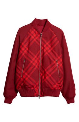 burberry Check Reversible Bomber Jacket in Ripple Ip Check