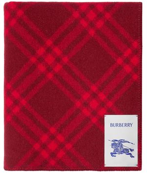 Burberry Check wool blanket - Red