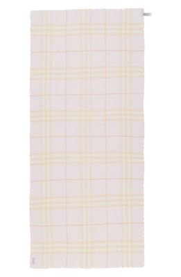 burberry Check Wool Scarf in Cameo