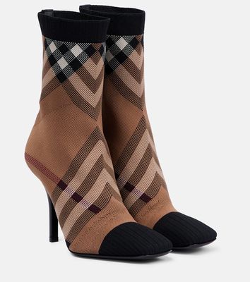 Burberry Checked ankle boots