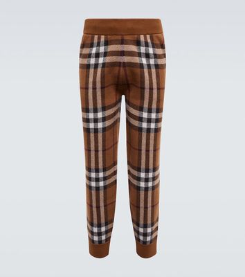 Burberry Checked cashmere pants
