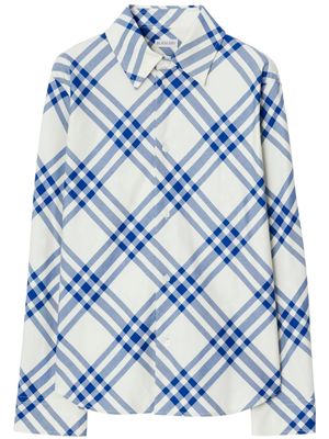 Burberry checked cotton flannel shirt - Blue