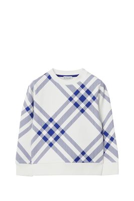 Burberry Checked Cotton Sweatshirt