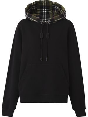 Burberry checked hooded jumper - Black