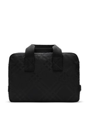 Burberry checked-jacquard briefcase - Black