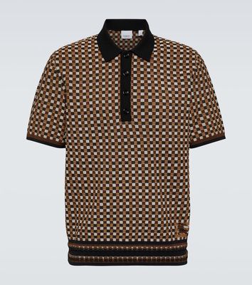 Burberry Checked knit polo sweater