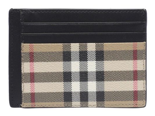 Burberry Checked Logo Engraved Cardholder