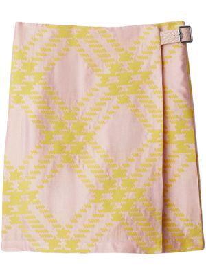 Burberry checked pleated kilt - Pink