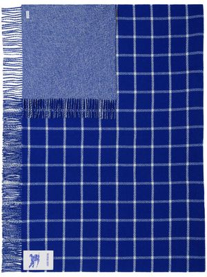 Burberry checked reversible blanket - Blue