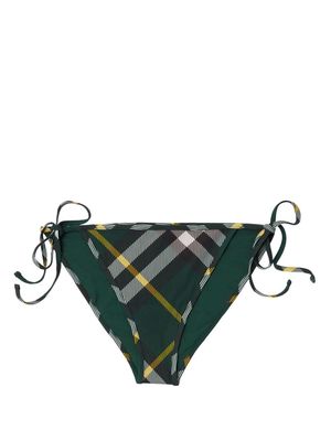 Burberry Checked Side-tied Bikini Bottoms