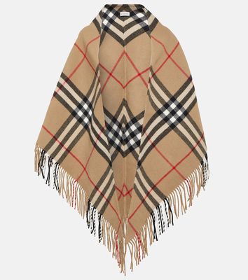Burberry Checked wool cape