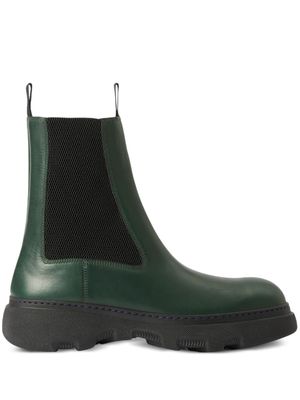 Burberry Chelsea slip-on leather boots - Green