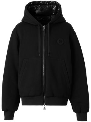 Burberry chest logo-patch hooded jacket - Black