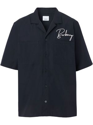 Burberry chest-logo short-sleeve shirt - Blue