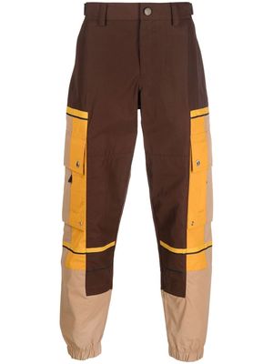 Burberry colour-block technical cotton cargo trousers - Brown