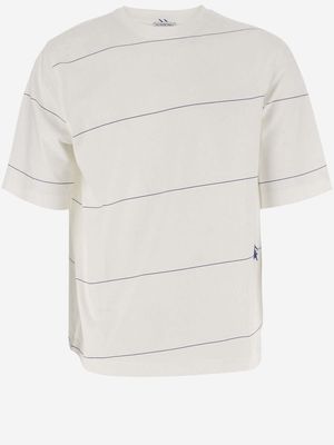 Burberry Cotton T-shirt With Striped Pattern