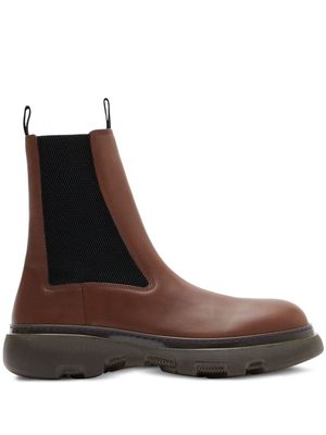 Burberry Creeper leather Chelsea boots - Brown