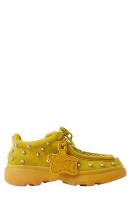 burberry Creeper Stud Faux Suede Oxford in Manilla