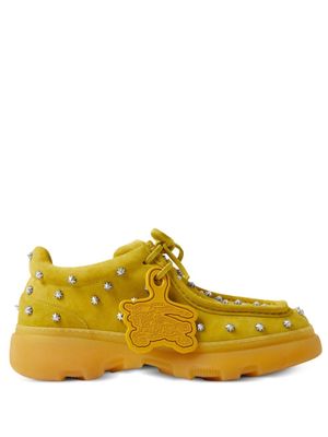 Burberry Creeper studded suede boots - Yellow