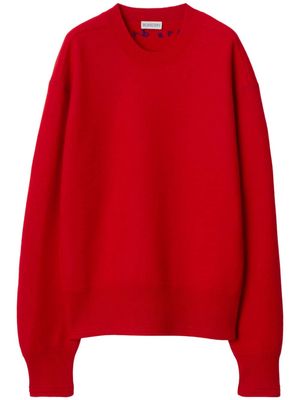 Burberry crew-neck wool jumper - Red