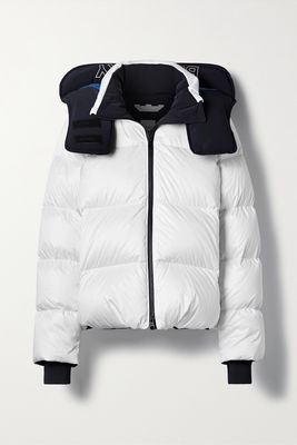 Burberry - Cropped Hooded Quilted Shell Coat - White