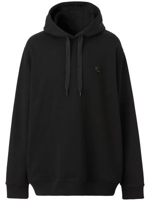 Burberry crystal-embellished EKD hoodie - Black