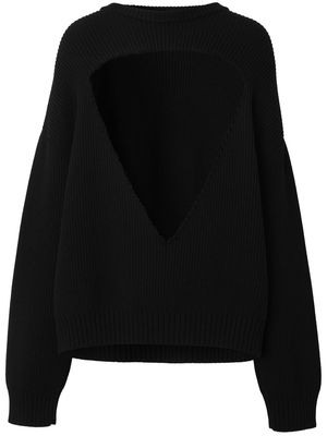 Burberry cut-out wool jumper - Black