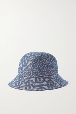 Burberry - Denim-jacquard Bucket Hat - Blue