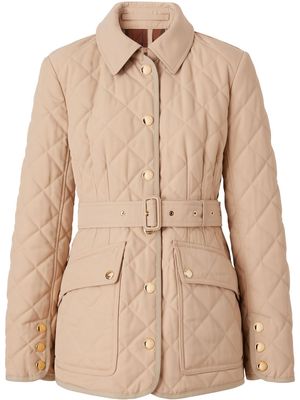 Burberry diamond quilted jacket - Neutrals