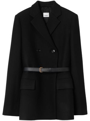 Burberry double-breasted belted blazer - Black