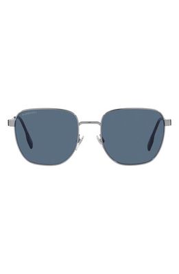 burberry Drew 55mm Square Sunglasses in Gunmetal