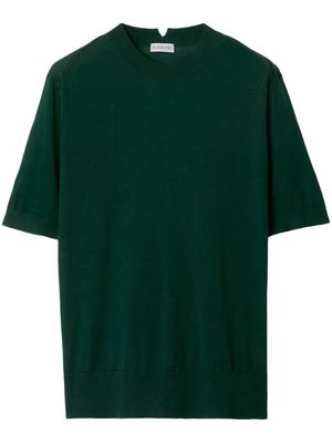 Burberry drop-shoulder wool knitted top - Green
