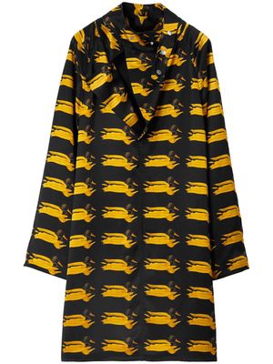 Burberry duck-print silk minidress - Black