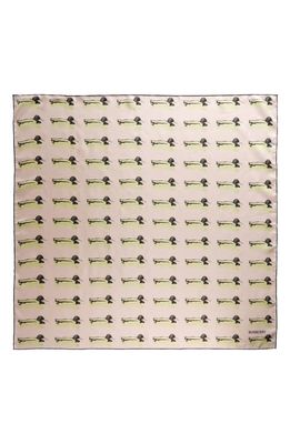 burberry Duck Print Silk Square Scarf in Cameo