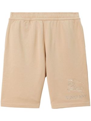 Burberry EDK-embroidery track shorts - Neutrals