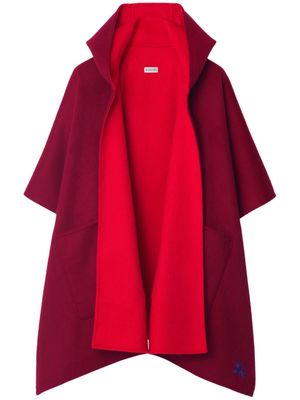 Burberry EKD cashmere hooded cape - Red