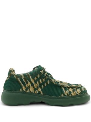 Burberry EKD check-print derby shoes - Green