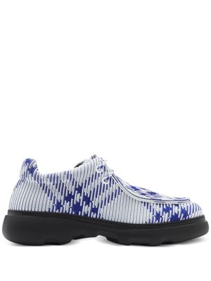 Burberry EKD check-print derby shoes - White