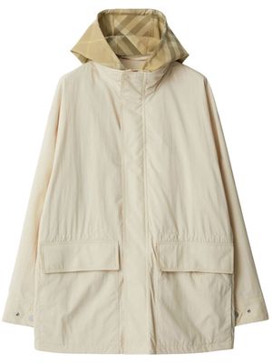 Burberry EKD check-print hooded jacket - Neutrals