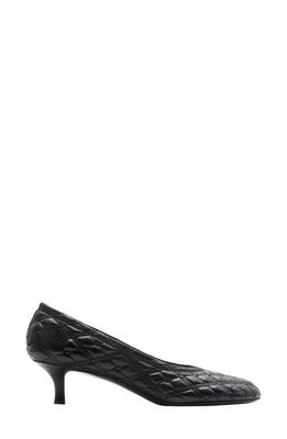 burberry EKD Diamond Quilted Kitten Heel Pump in Black