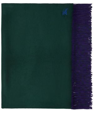 Burberry EKD-embroidered cashmere blanket - Purple