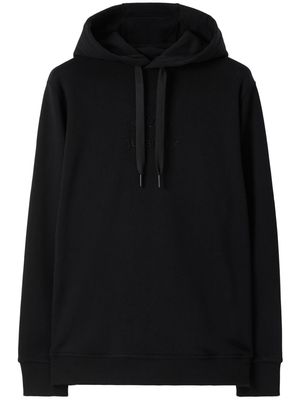 Burberry EKD-embroidered cotton hoodie - Black