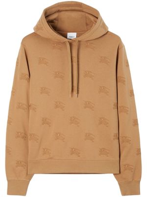 Burberry EKD-embroidered cotton hoodie - Neutrals