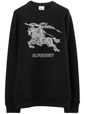 Burberry EKD-embroidered cotton sweatshirt - Black