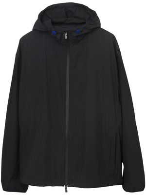Burberry EKD-embroidered hooded lightweight jacket - Black