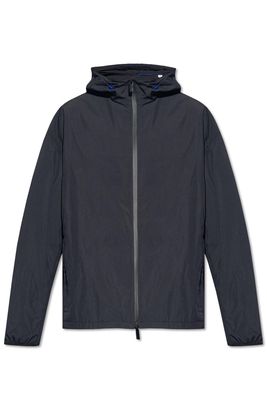 Burberry Ekd-embroidered Hooded Zipped Lightweight Jacket