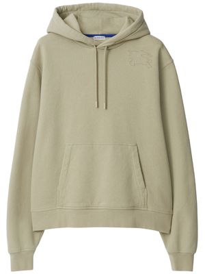 Burberry EKD-embroidery cotton hoodie - Green