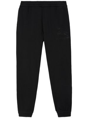 Burberry EKD-embroidery cotton track pants - Black