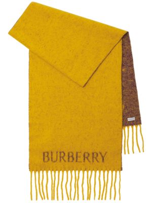 Burberry EKD intarsia-knit scarf - Yellow